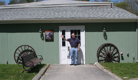 Chrislar Farm entrance - Larry Welcoming all at barn entrance