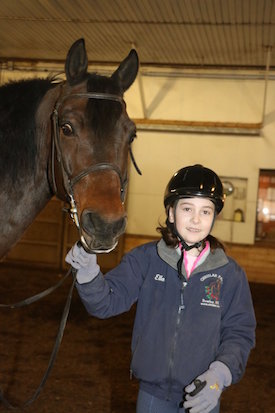 Chrislar student with horse