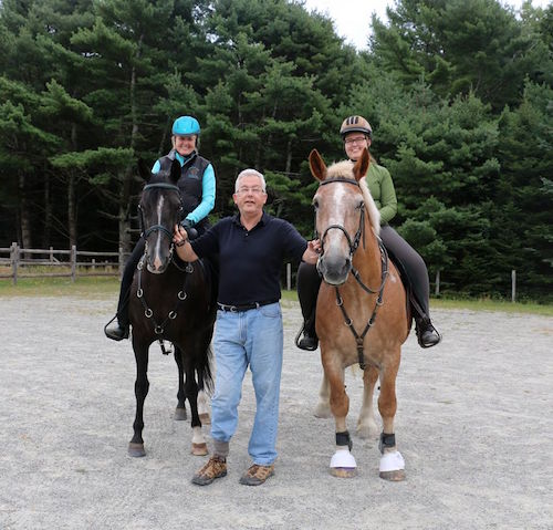 Rick and girls at Acadia National Park