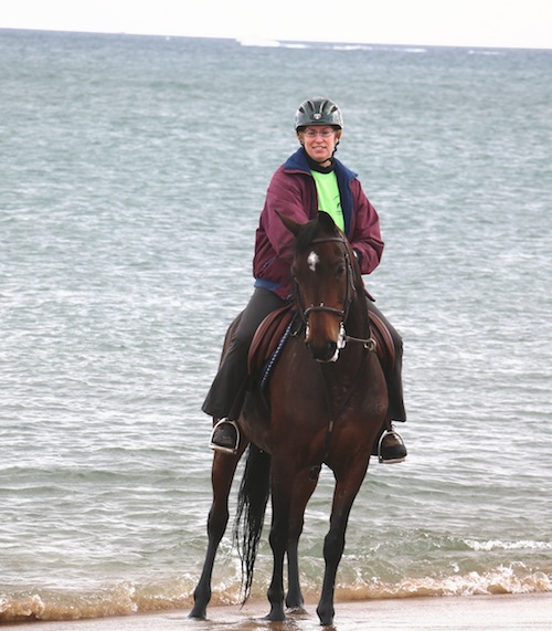 Tigger and Colleen at MSPCA Horses Helping Horses Beach Ride