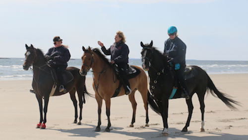 Tony and Chris riding at Salisbury beach