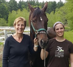 Ann and Kim with their new  horse